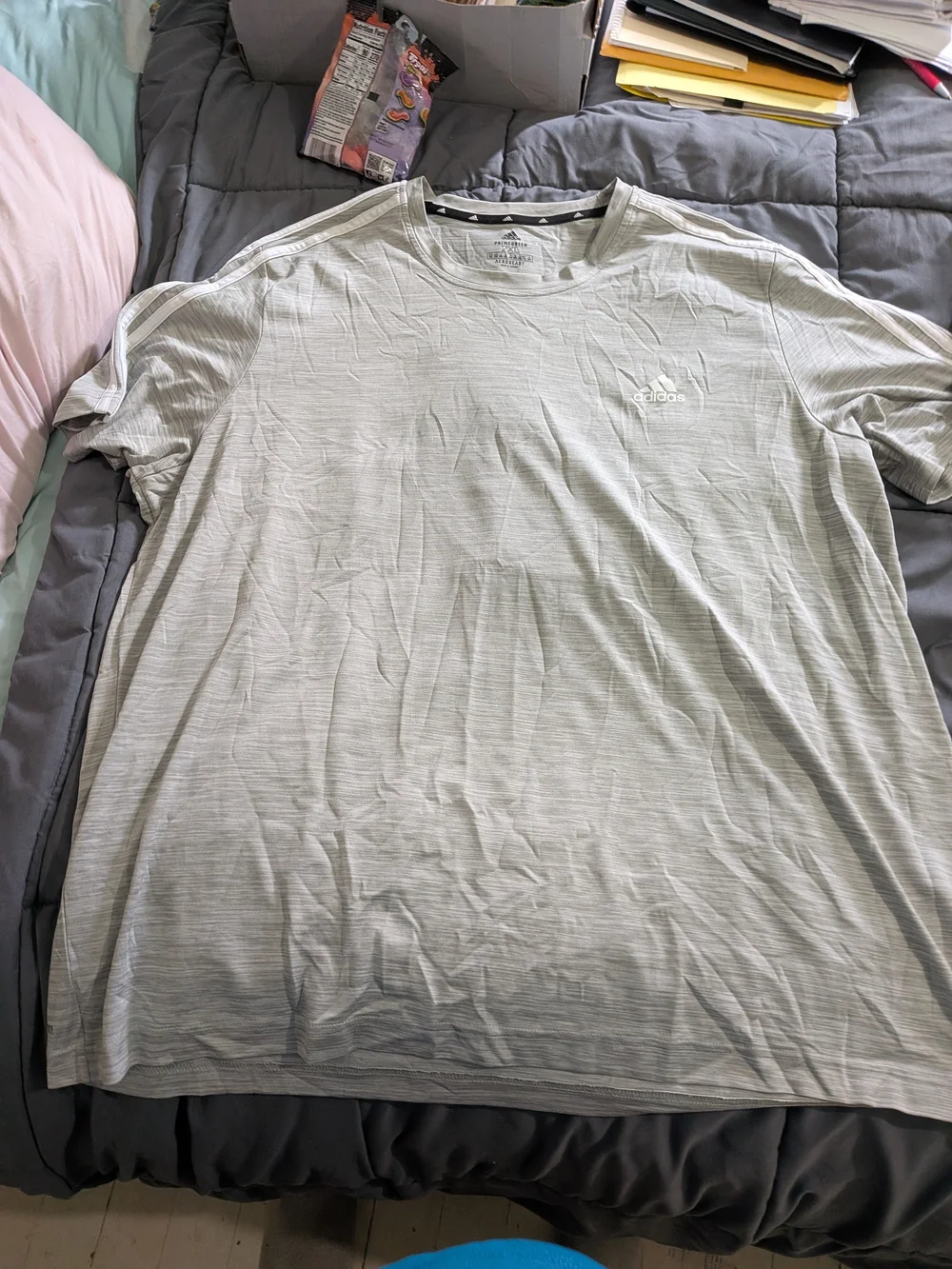 Adidas Men’s Light Gray Performance Tee